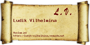 Ludik Vilhelmina névjegykártya